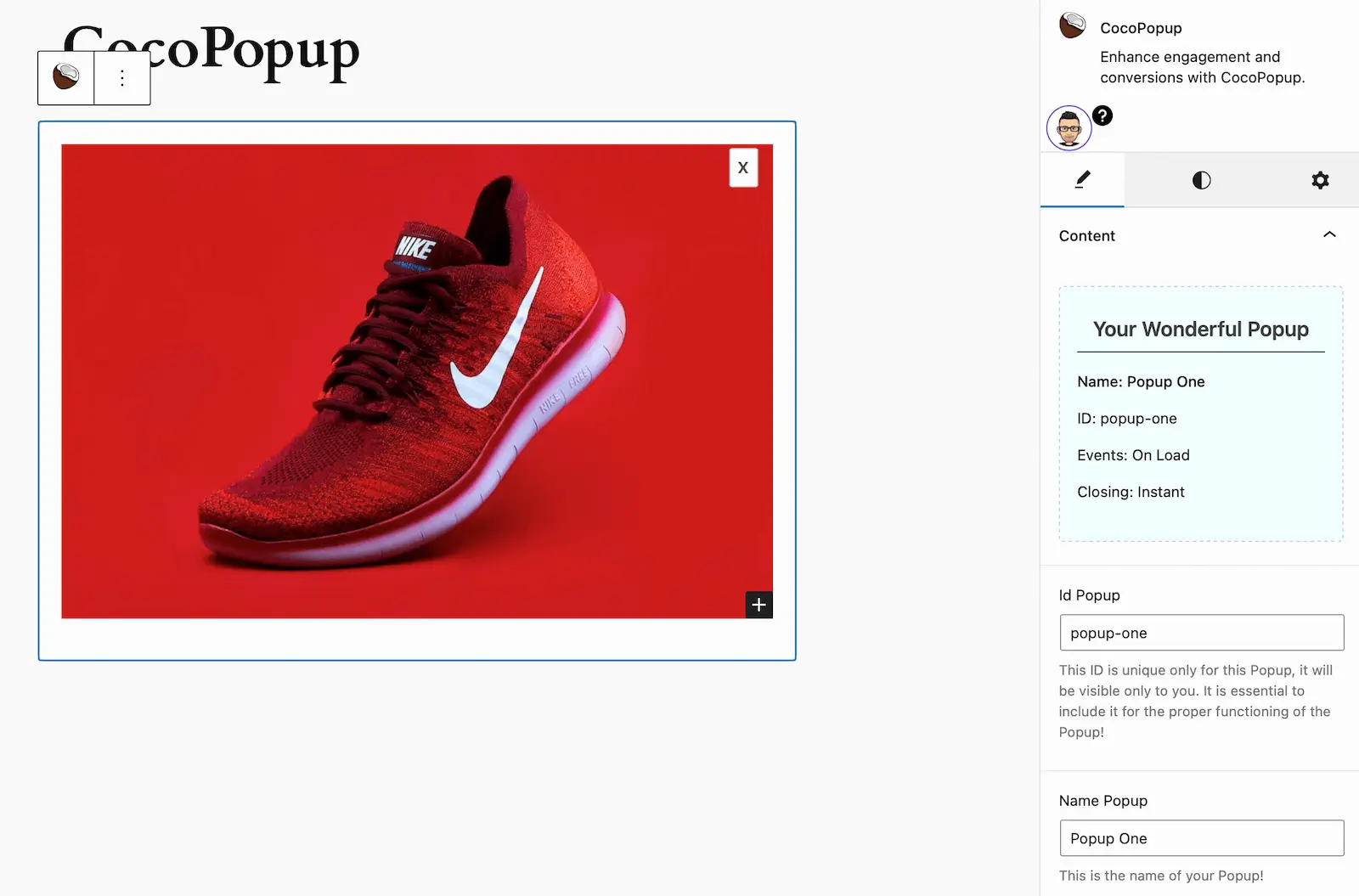 create popup cocopopup